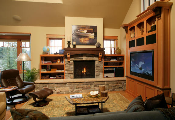 Custom Cabinetry - Fireplace Mantel and Entertainment Center